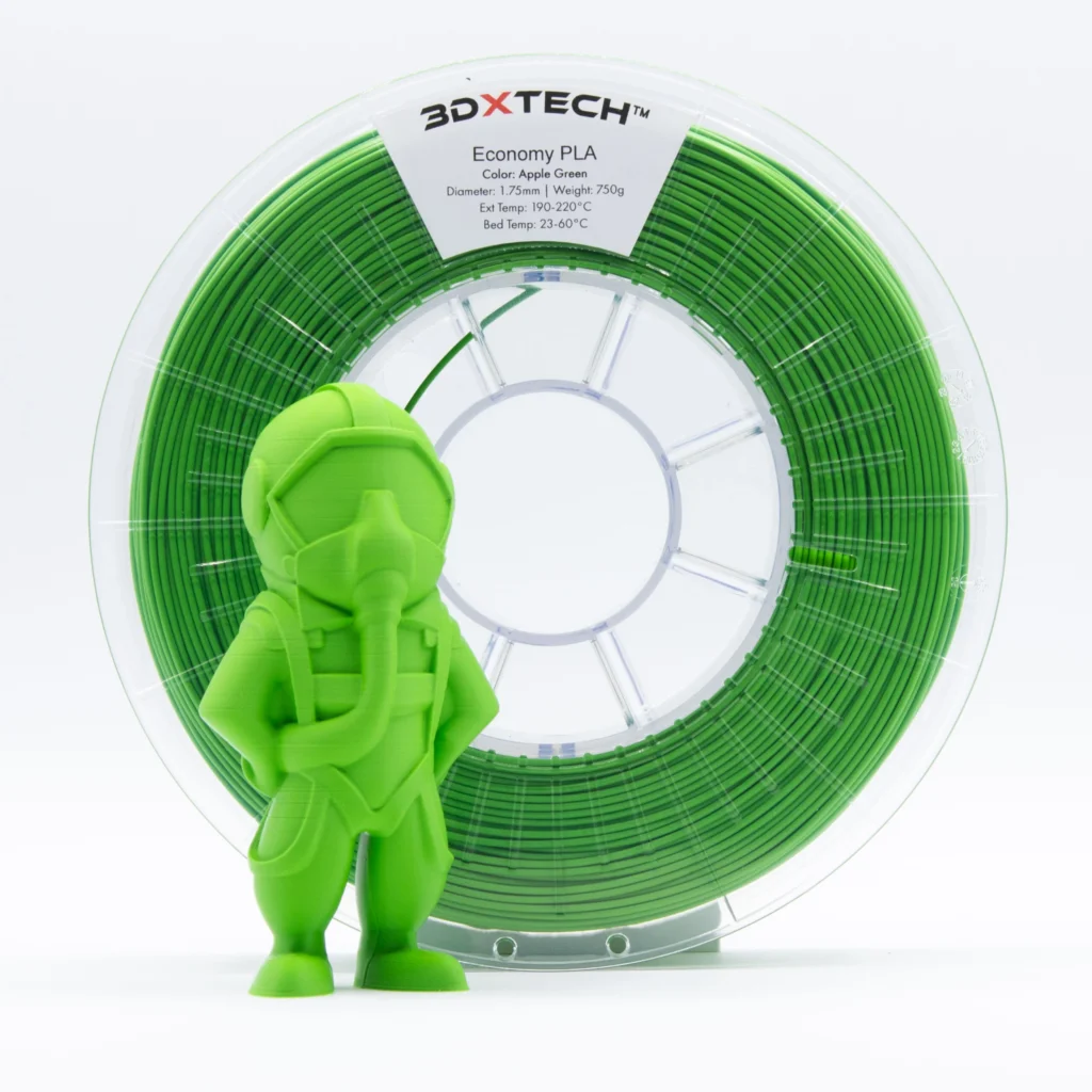 bio-based and recycled 3D printing filament spools showing sustainable material alternatives